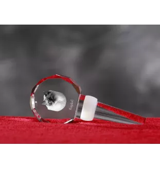 Ragdoll - Crystal bottle stopper with cat, unique wine stopper with photo, personalised gift for sommelier by Art-Dog brand