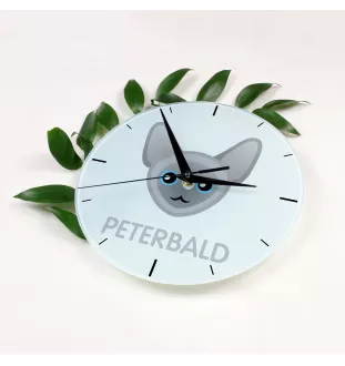 Peterbald - horloge MDF avec graphisme et logo de la marque Art-Dog