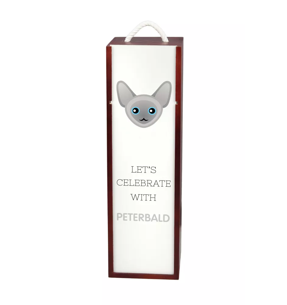 Peterbald - boîte à vin avec graphisme et logo de la marque Art-Dog