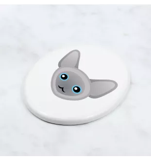 Peterbald - une plaque funéraire en céramique avec une illustration et un texte de la marque Art-Dog