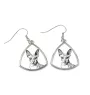 Peterbald - boucles d'oreilles avec un chat, boucles d'oreilles pendantes avec une image, bijoux personnalisés avec l'impression de la marque Art-Dog