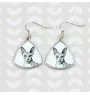 Peterbald - cat earrings, hanging earrings with a picture, personalized jewelry with Art-Dog brand print.