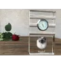 Ragdoll - une horloge en verre avec une photo, une photo de chat dans un cristal, une horloge de bureau personnalisée de la marque Art-Dog