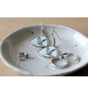Peterbald - Katzenohrringe, hängende Ohrringe mit Bild, personalisierter Schmuck mit dem Aufdruck der Marke Art-Dog