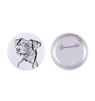 Chien de ferme dano-suédois, Dansk-svensk gårdshund - badge avec votre chien, ajoutez votre propre photo, marque Art-Dog