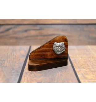 Perserkatze - hölzerner Kerzenhalter mit Katze, Teelichthalter, Gedenkstätte für Hund der Marke Art-Dog