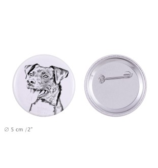 Dänisch-Schwedischer Farmhund, Dansk-Svensk Gårdshund - Anstecknadel mit Ihrem Hund, fügen Sie Ihr eigenes Foto hinzu, Marke Art-Dog