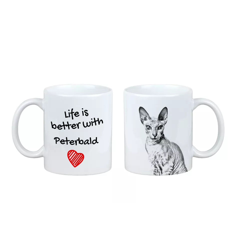 Peterbald - cup with a cat, cup with a photo, personalized gift from the Art-Dog brand
