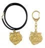Persian Cat - keychain and necklace with a cat in a box, high-quality gold-plated product, Art-Dog brand