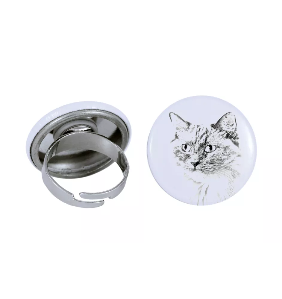 Ragdoll - une bague unique, faite à la main, bijoux pour femmes de la marque Art-Dog