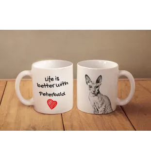 Peterbald - tasse avec un chat, tasse avec une photo, cadeau personnalisé de la marque Art-Dog