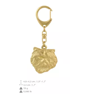 Persian Cat - keychain and necklace with a cat in a box, high-quality gold-plated product, Art-Dog brand