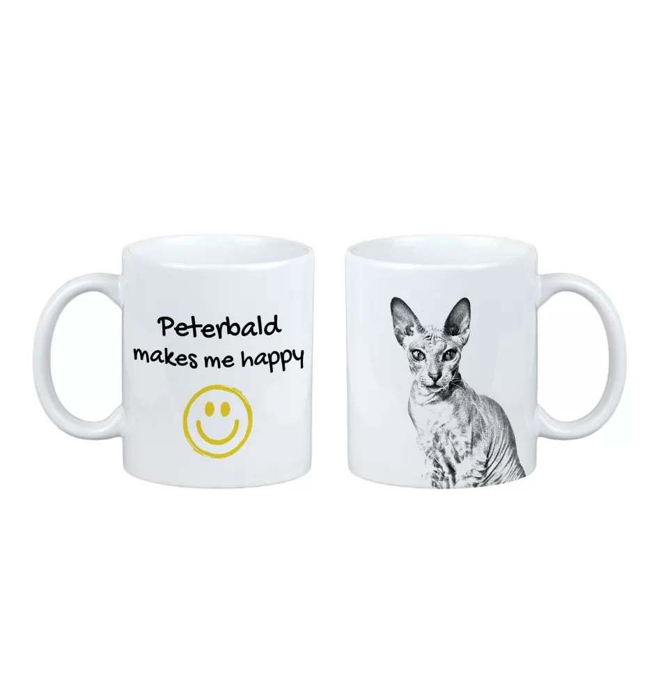 Peterbald - cat mug, cheerful mug for a dog lover, personalized gift from the Art-Dog brand