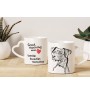 Danish Swedish Farmdog - cup with a dog, adorable cup with a heart-shaped handle, universal gift from the Art-Dog brand