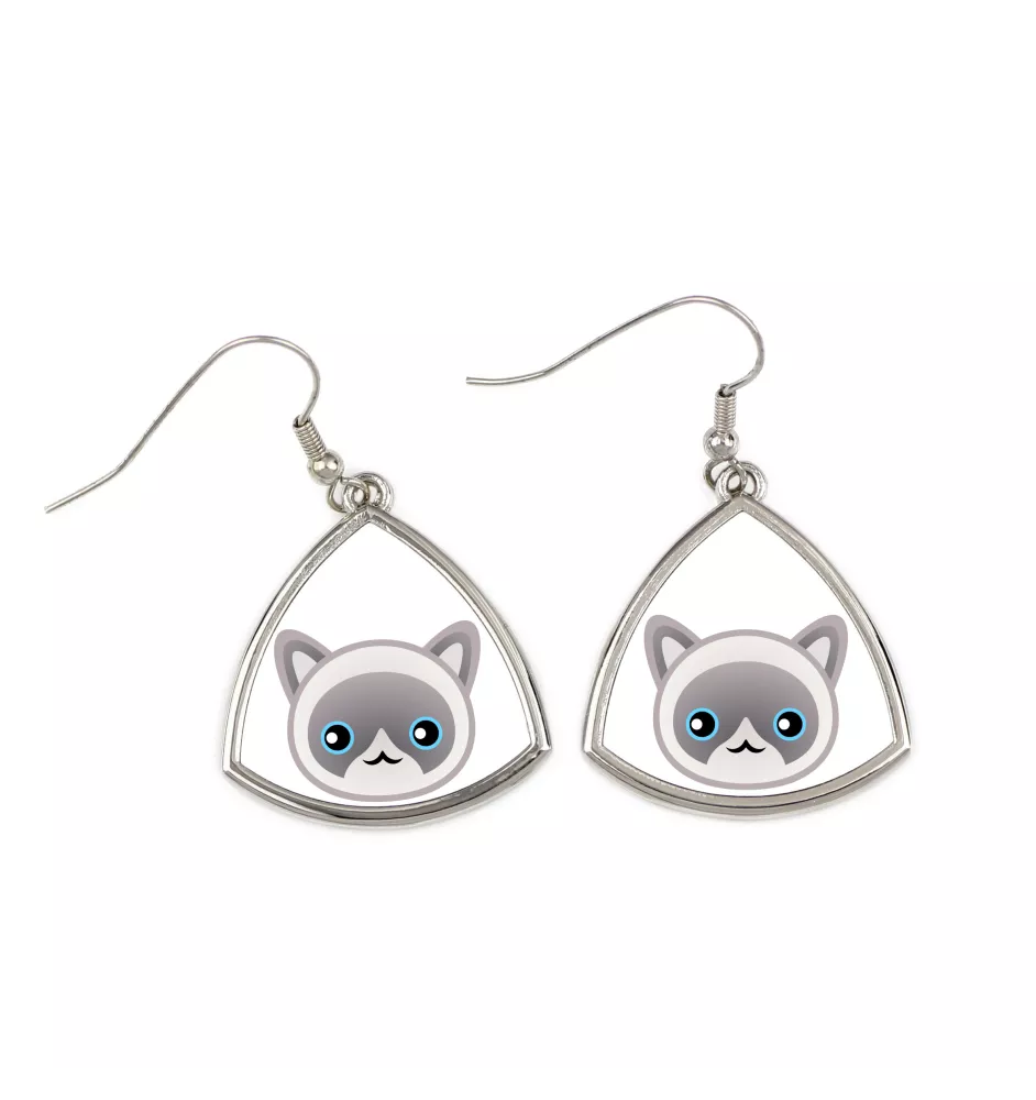 Ragdoll - elegant metal earrings as a gift from the Art-Dog brand