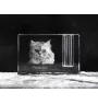 Persian Cat - Pen stand, crystal organiser with cat photo, unique desk decoration by Art-Dog brand