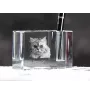 Perserkatze - Stifthalter, Kristallorganizer mit Katzenfoto, einzigartige Schreibtischdekoration der Marke Art-Dog