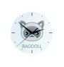 Ragdoll - horloge MDF avec graphisme et logo de la marque Art-Dog