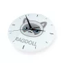 Ragdoll - MDF clock with graphics and the Art-Dog brand name