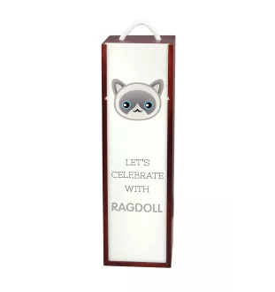 Ragdoll - boîte à vin avec graphisme et logo de la marque Art-Dog