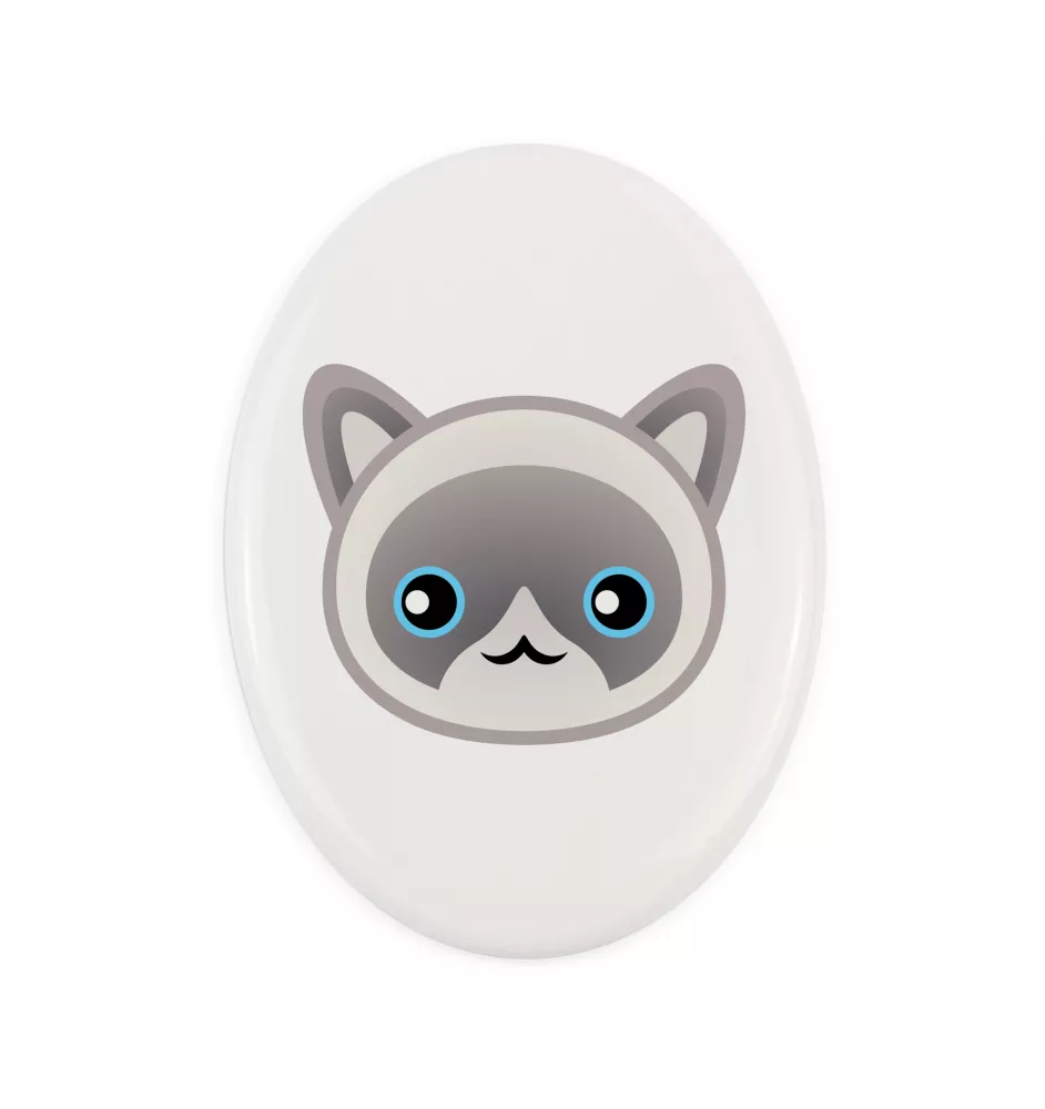 Ragdoll - une plaque funéraire en céramique avec une illustration et un texte de la marque Art-Dog
