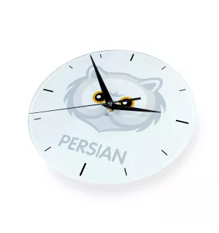 Persan - horloge MDF avec graphisme et logo de la marque Art-Dog