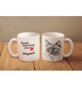 Ragdoll kubek z kotem good morning Art-Dog