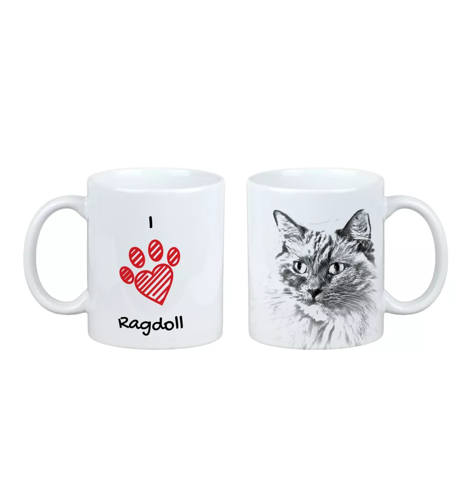 Ragdoll - cup with a cat, cute cup with graphics, a gift with your photo from the Art-Dog brand