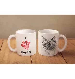 Ragdoll - tasse avec un chat, une tasse adorable avec une illustration, un cadeau avec votre photo de la marque Art-Dog