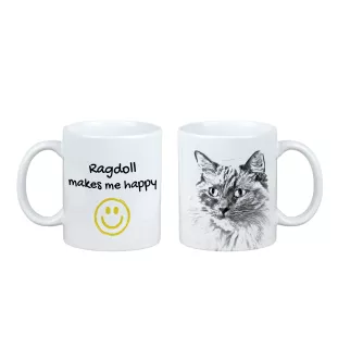 Ragdoll - tasse avec un chat, une tasse joyeuse pour les amoureux des chiens, un cadeau personnalisé de la marque Art-Dog