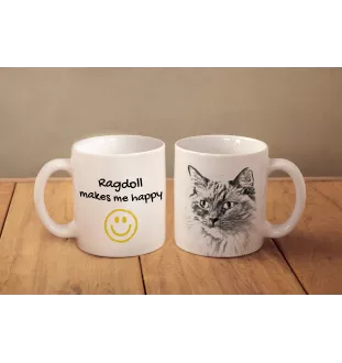 Ragdoll - cat mug, cheerful mug for a dog lover, personalized gift from the Art-Dog brand