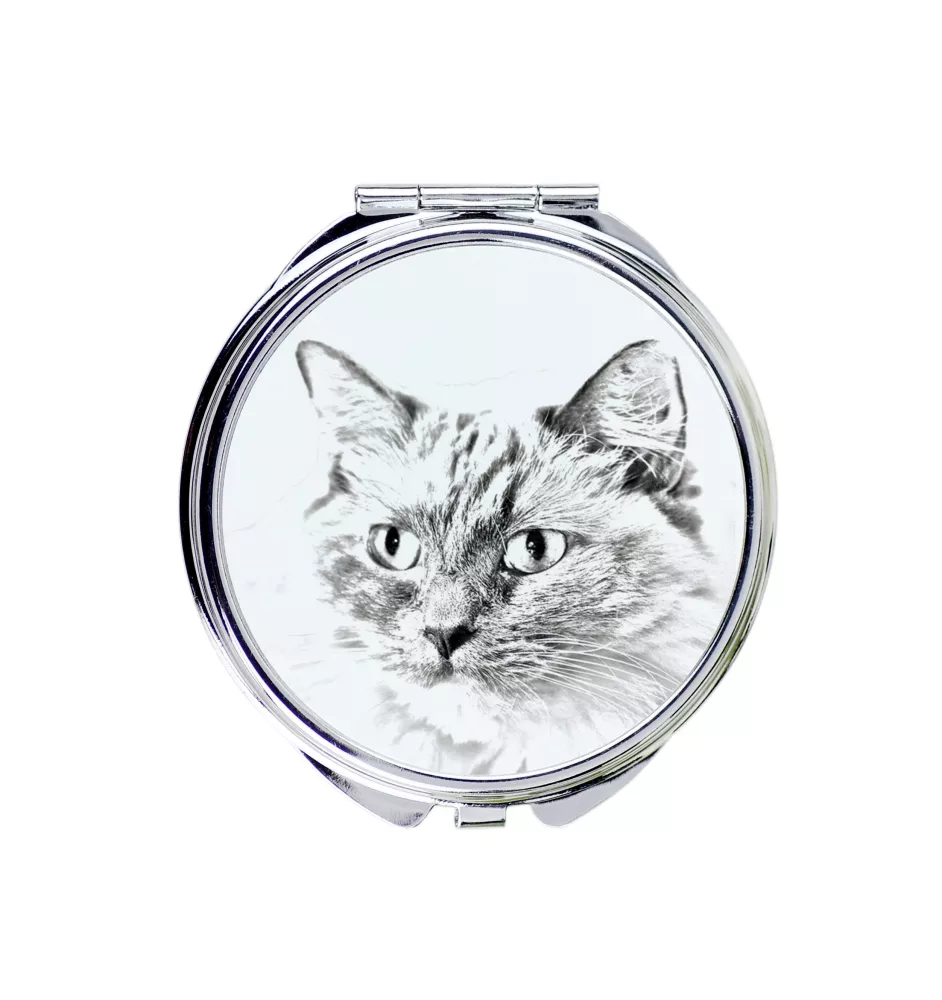 Ragdoll - miroir de poche avec un chat, miroir personnalisé pour sac à main, miroir compact avec impression de la marque Art-Dog