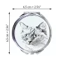 Ragdoll - pocket mirror with a cat, personalized mirror for a purse, compact mirror with Art-Dog brand print