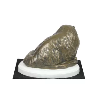 Perserkatze - Katzenstatue, Figur auf weißem Sockel, Trophäe für die Hundeausstellung der Marke Art-Dog