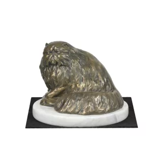 Persian Cat - cat statuette, figurine on white marble, trophy for a dog show by Art-Dog