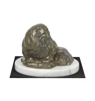 Perserkatze - Katzenstatue, Figur auf weißem Marmor, Trophäe für die Hundeausstellung der Marke Art-Dog