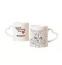 Persian - cat mug, adorable heart-shaped handle mug, universal gift from Art-Dog brand