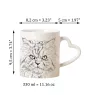 Persian - cat mug, adorable heart-shaped handle mug, universal gift from Art-Dog brand