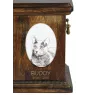 Russian Blue - commemorative plaque with a cat photo, tombstone with a print, personalized oval plaque from the Art-Dog brand