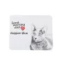 Russian Blue - mouse pad with print, personalized cat pad, unique gadget for an office worker from the Art-Dog brand
