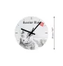 Bleu russe - horloge murale avec un chat, horloge de table avec impression, décoration personnalisée de la maison de la marque Art-Dog