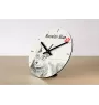 Russian Blue - wall clock with a cat, shelf clock with a print, personalized home decoration from the Art-Dog brand