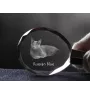 Bleu russe - Fob with cat photo, crystal key ring in gift box, unique gift by Art-Dog brand