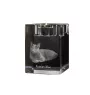 Russian Blue - Candle holder with cat photo, crystal tealight holder, personalised gift by Art-Dog brand