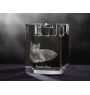 Kot rosyjski niebieski świecznik kryształowy z kotem Art-Dog