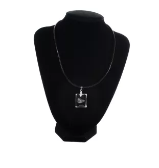 Russian Blue - Crystal cat pendant, photo necklace, unique jewellery by Art-Dog