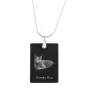 Bleu russe - Crystal pendant with cat, silver necklace with photo, personalised pendant by Art-Dog brand