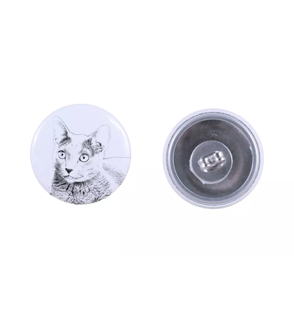 Kot rosyjski niebieski kolczyki z kotem mały Art-Dog