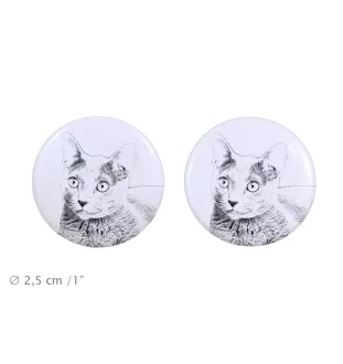 Kot rosyjski niebieski kolczyki z kotem mały Art-Dog