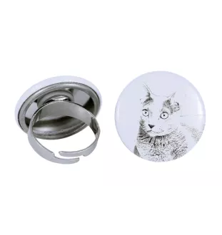 Bleu russe - une bague unique, faite à la main, bijoux pour femmes de la marque Art-Dog